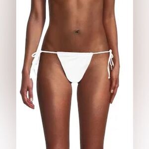 GOOD AMERICAN SATIN TINY TIES BIKINI BOTTOM SMALL NWT IVORY